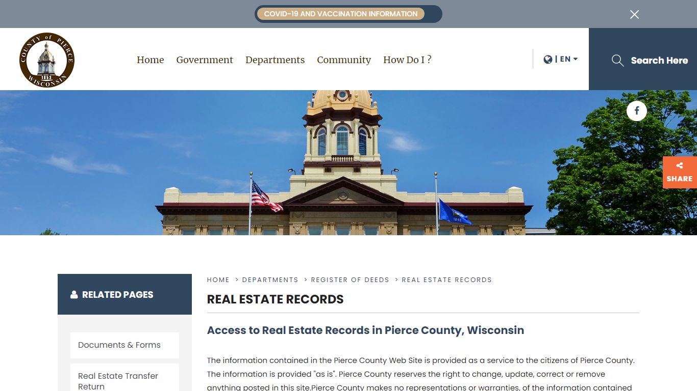 Real Estate Records - Pierce County, Wisconsin